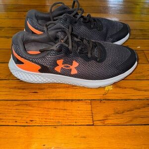 Under Armour Charcoal and Neon Orange Athletic Shoes